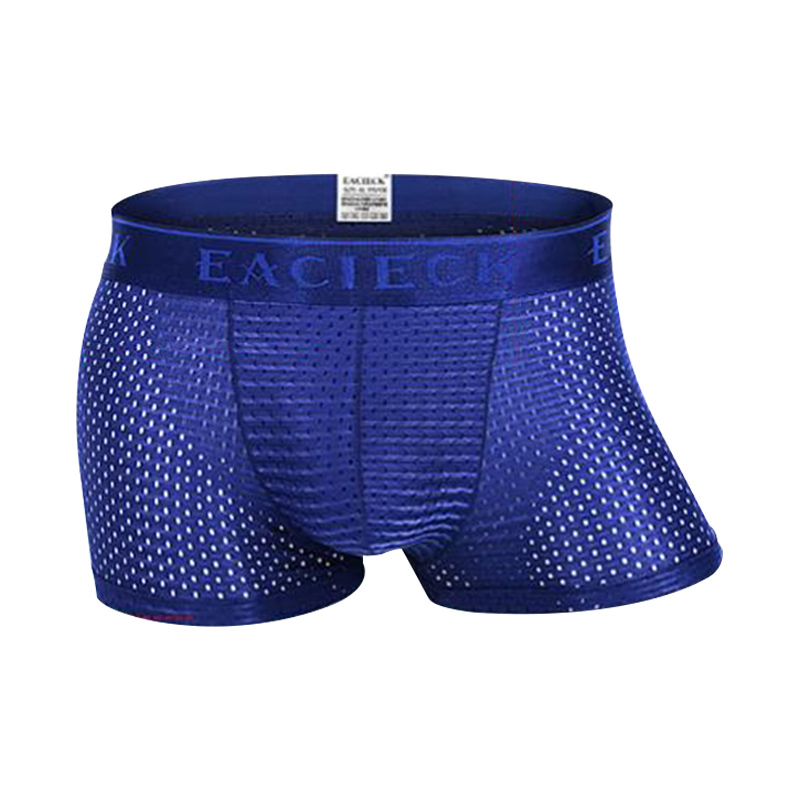 盛世尼曼冰丝内裤男红色本命年属牛夏平角网眼超薄骚透气莫代尔四角裤