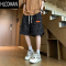HLCOMAN工装短裤男2025夏季新款美式高街男生帅气大码跑步裤子直筒大裤衩