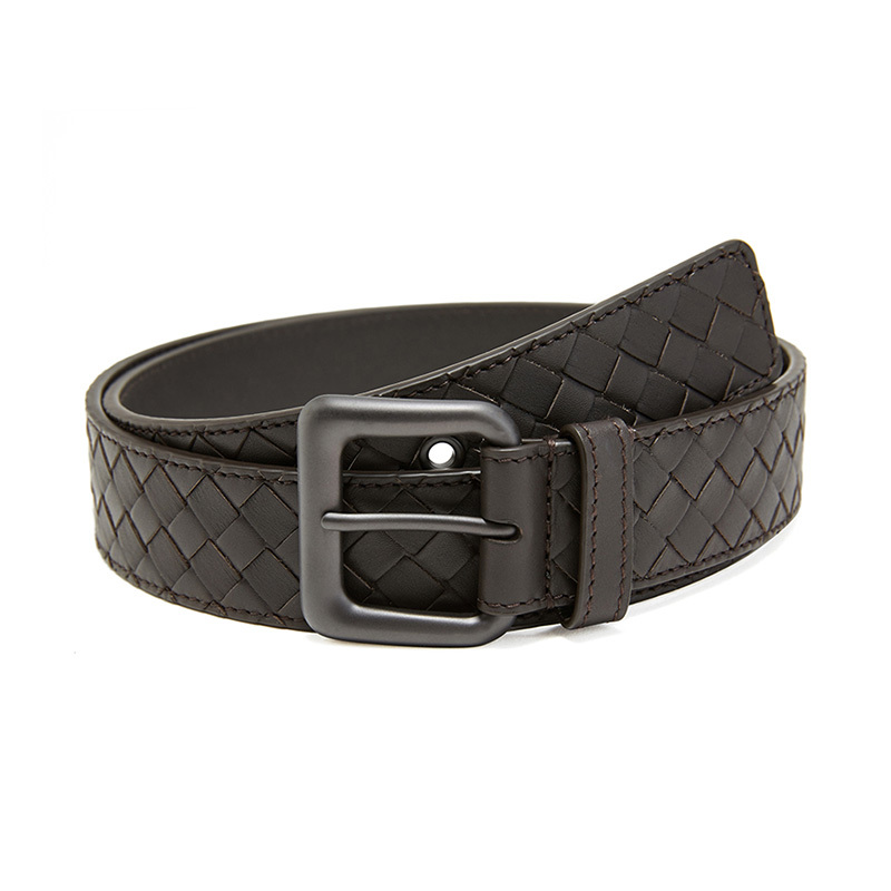 BOTTEGA VENETA 宝缇嘉 BV 男士编织牛皮针扣皮带腰带90