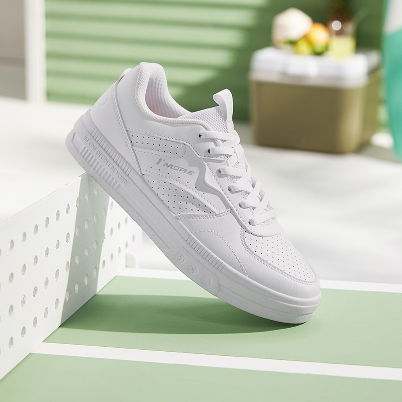 361°小白鞋女透气板鞋休闲鞋白色鞋子百搭女鞋运动鞋高清大图