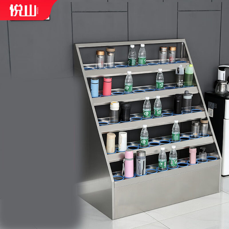 悦山水杯架201不锈钢工厂车间茶杯放置收纳架员工水杯存放柜50位水杯架YSOA12FO50-201