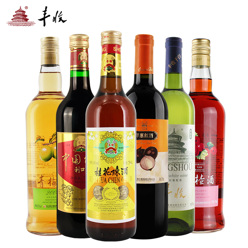 丰收 Feng Shou 葡萄酒丰收山楂酒桂花陈酒青梅酒洋葱红酒中国 红利口葡萄酒干白葡萄酒精选级混合6支装送海马刀 价格图片品牌报价 苏宁易购丰收葡萄酒官方旗舰店