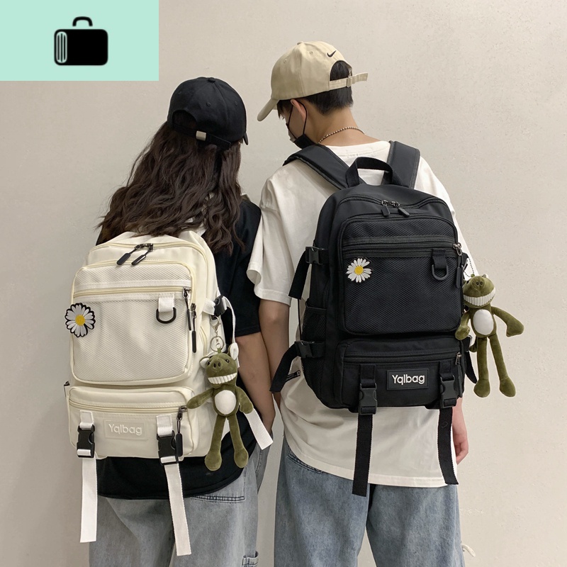 书包女韩版时尚潮流简约大容量旅行背包高中大学生情侣双肩包男NEW LAKE高清大图