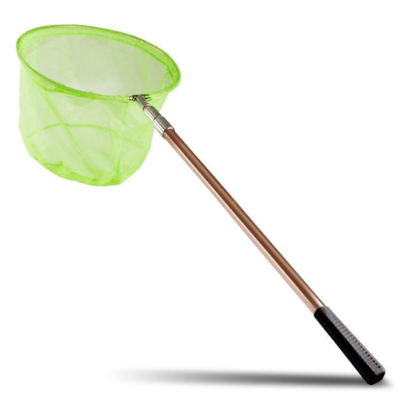 手电筒强光莱欧抄网杆铝合金加厚捞鱼网鱼网兜伸缩钓鱼抄网钓鱼用品