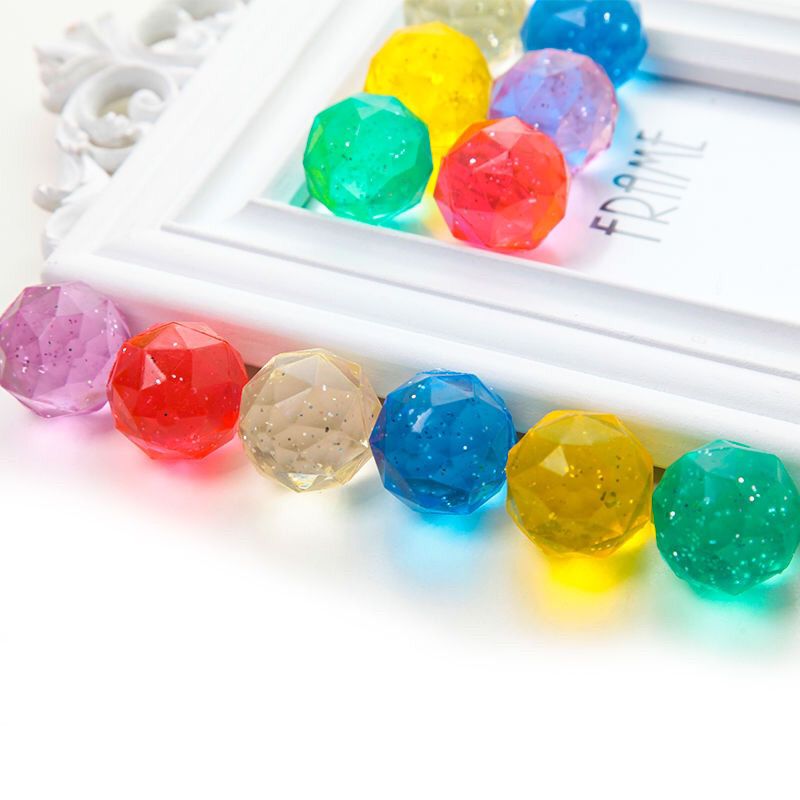 钻石弹力球实心橡胶蹦蹦球男孩女宝宝玩具球地摊热卖小玩具32号钻石球