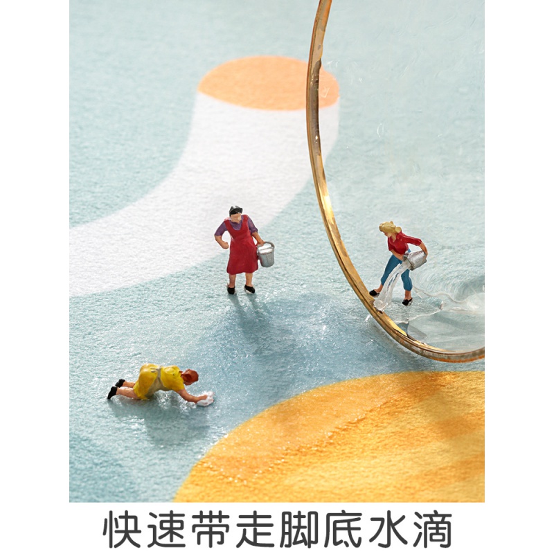 浴室防滑垫家用吸水地毯垫厕所口脚垫卫浴进垫子卫生间地垫 三维工匠高清大图