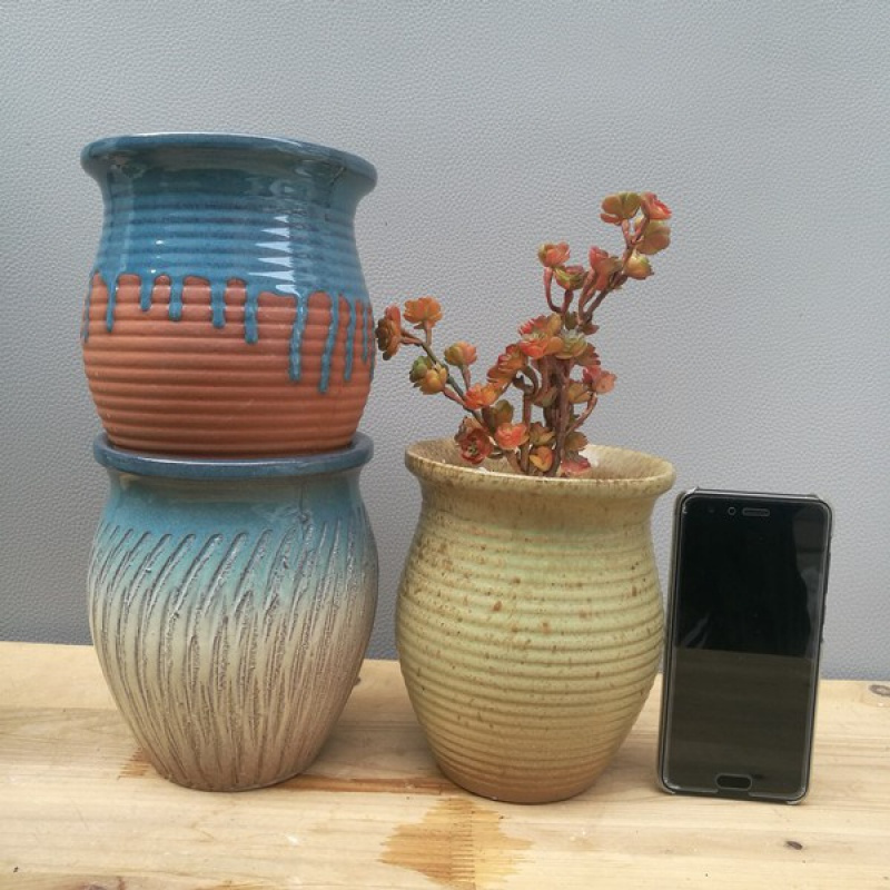 土泥瓦盆老式植物陶土土陶大号红陶透气多简约绿植花盆