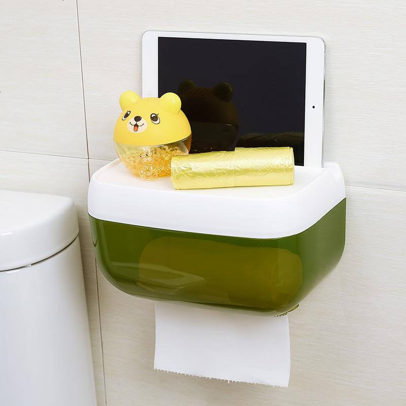 免打孔卫生间纸巾盒厕所抽纸盒多功能创意卷纸盒防水卫生纸置物架