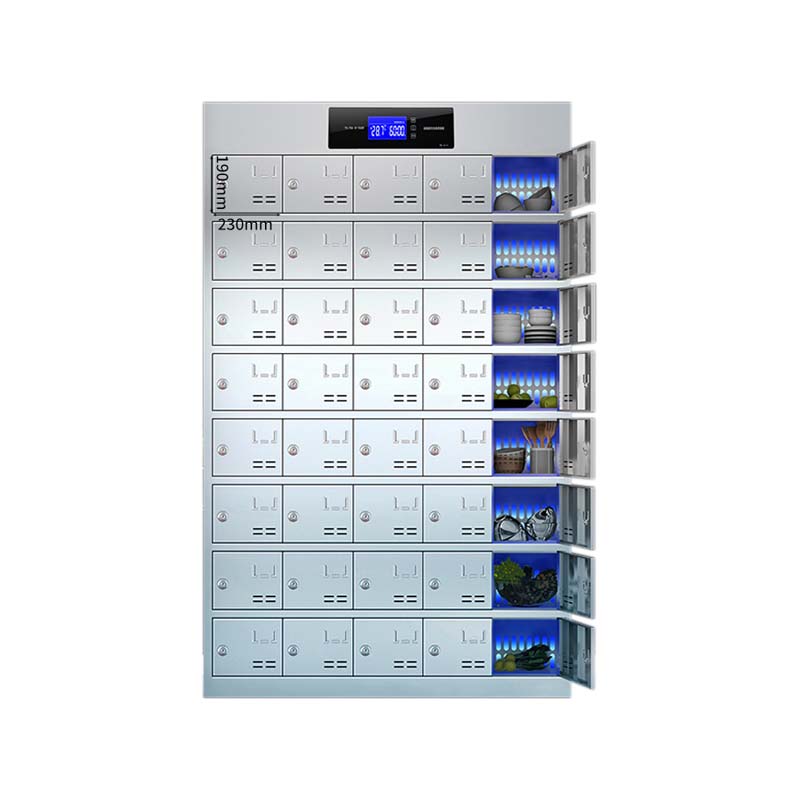 东升顺不锈钢员工食堂消毒碗柜餐厅紫外线高温餐盘餐具柜多格饭盒储物柜40门碗柜 紫外线消毒