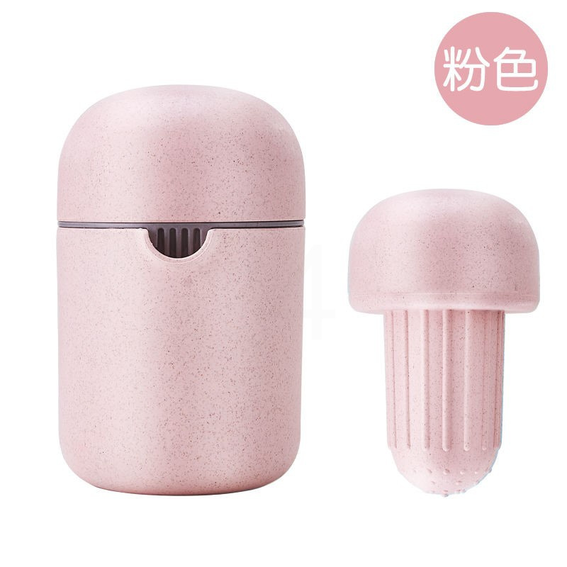 藕粉色-两用榨汁杯 手动榨汁机水果橙汁挤压器家用橙子柠檬炸汁分离榨汁杯迷你果汁杯