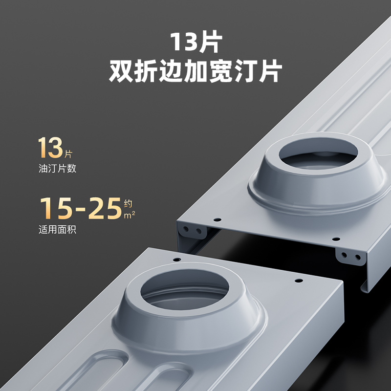 奥克斯(AUX)油汀取暖器家用节能省电暖气片烤火炉 电暖器大面积 深灰色石墨烯 智能控制款