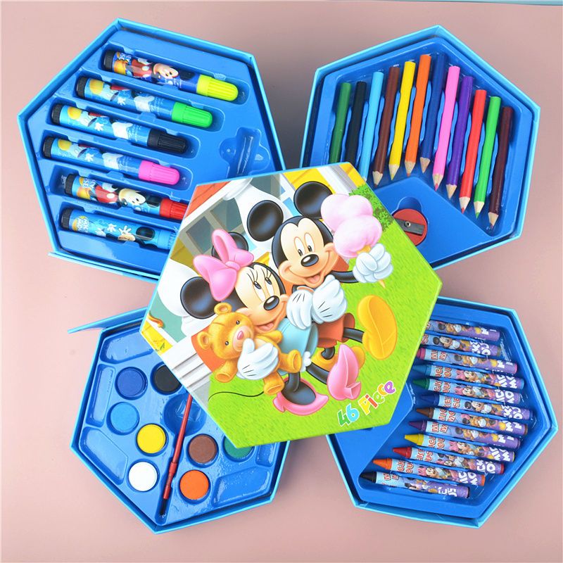 学生水彩笔幼儿园生日礼品画画套装礼盒儿童卡通绘画培训班礼品