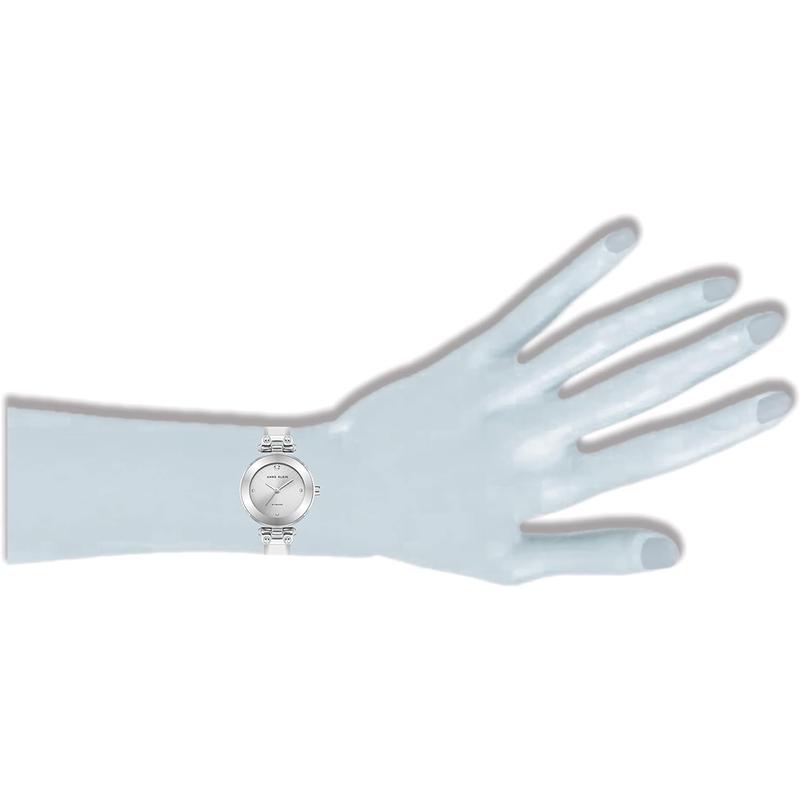 Anne Klein手表女秒针防水钻石装饰日本机芯石英圆形表盘34毫米高清大图