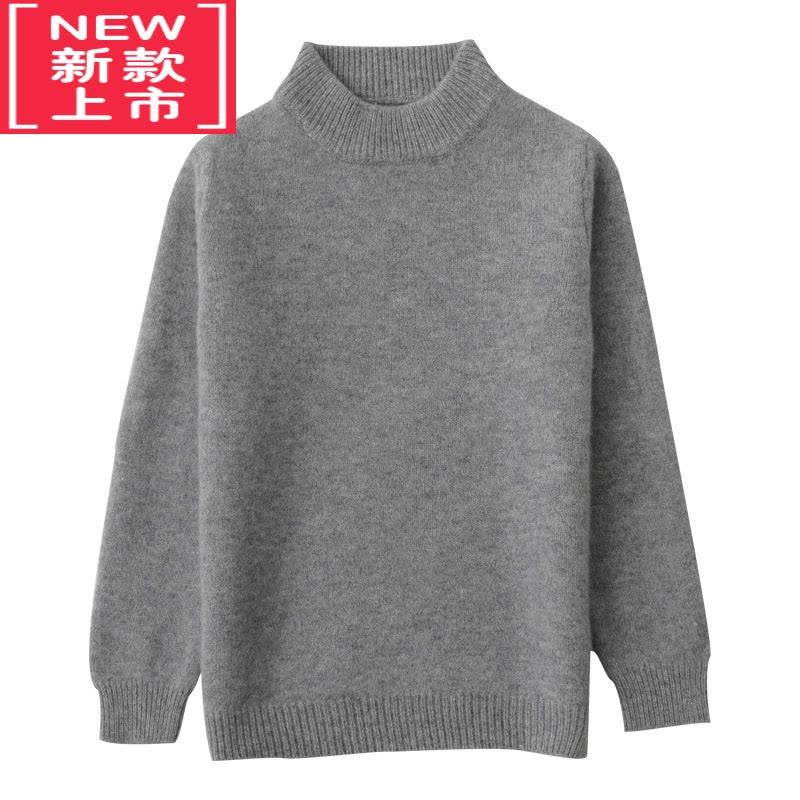 可莉允儿童衫秋冬季女童加厚男童纯打底衫中大童半高领男孩毛衣图片