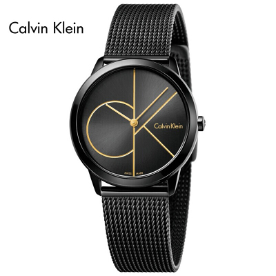 卡尔文·克莱恩(Calvin Klein) 手表 MINIMAL系列 金属表带 商务石英男女通用手表K3M214X1
