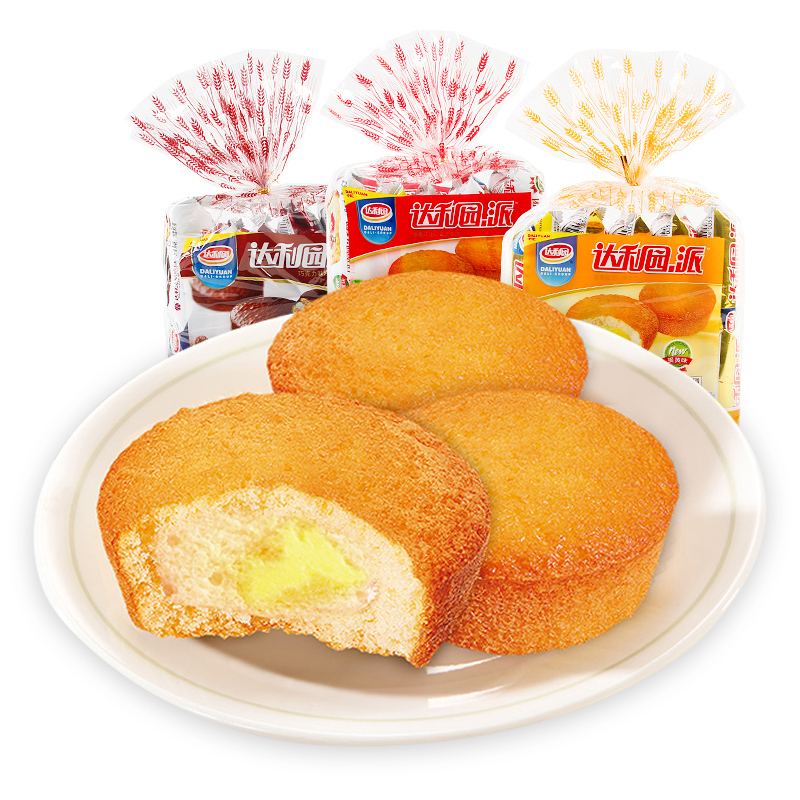 达利园巧克力派蛋黄派休闲零食早餐蛋糕面包糕点点心夹心糕点批发视频