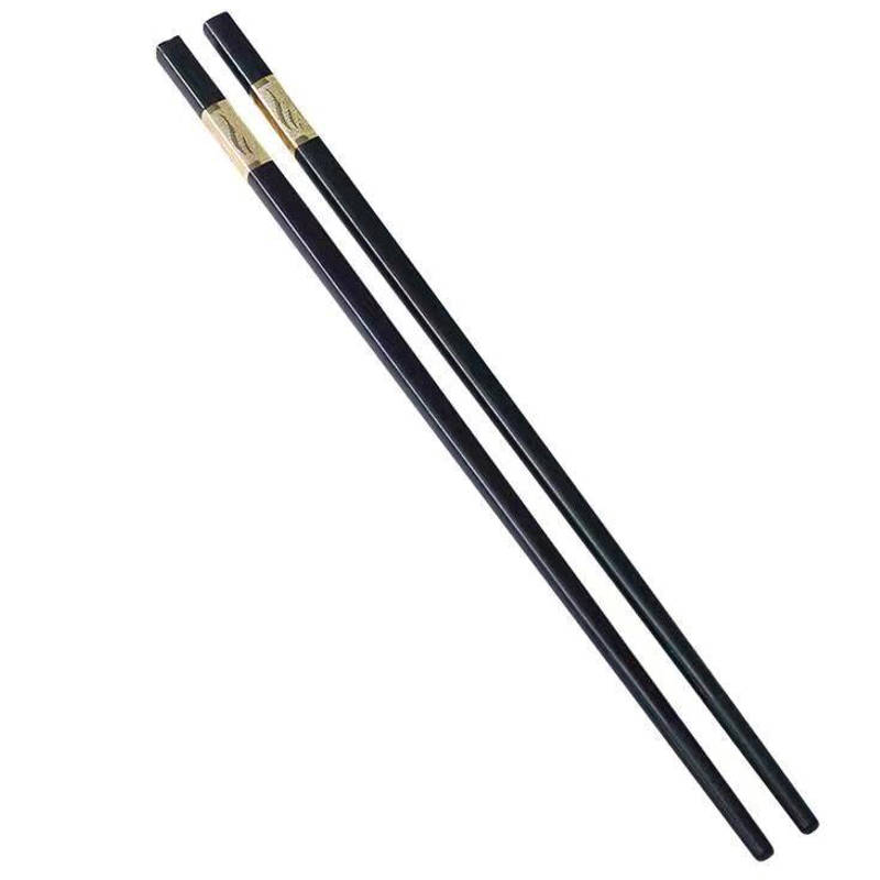 册宣 铜金如意款 家用餐桌礼仪专用 防滑易夹 27cm/10双装合金筷子