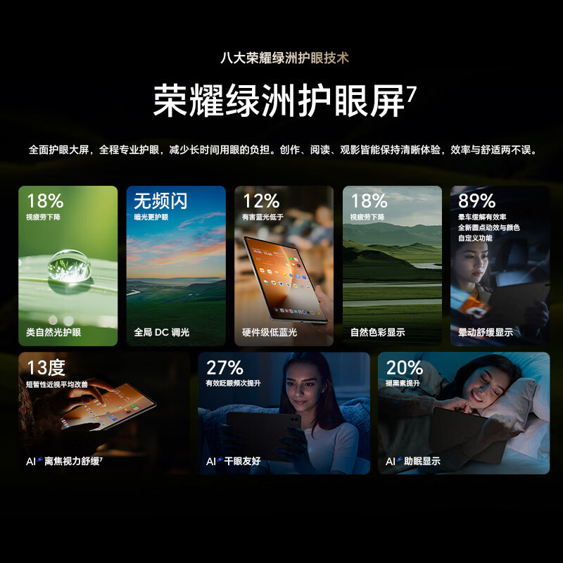 [套餐]HONOR/荣耀MagicPad3 Pro 13.3英寸超高刷护眼屏平板电脑AI网课学习办公游戏16G+512G[WiFi版]月影白+原装笔高清大图