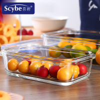 【Scybe】喜碧保鲜盒800ml+400ml+储藏罐500ml生活三件套耐热玻璃饭盒便当盒玻璃密封罐储物罐茶叶罐餐具套