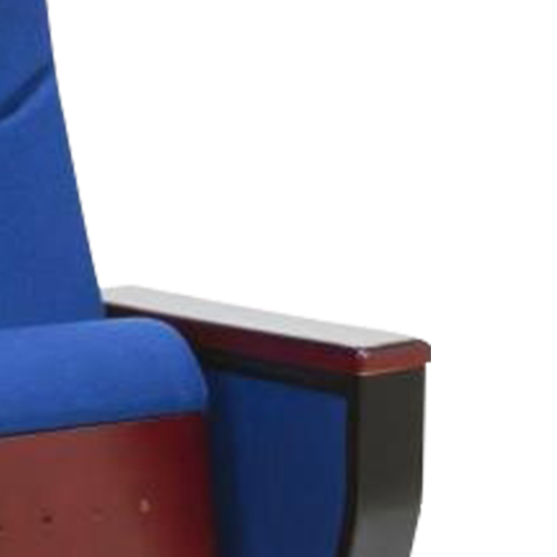 臻远ZY-LTY-26 礼堂椅剧院椅会议室塑壳椅子蓝色不带前写字板单人位高清大图