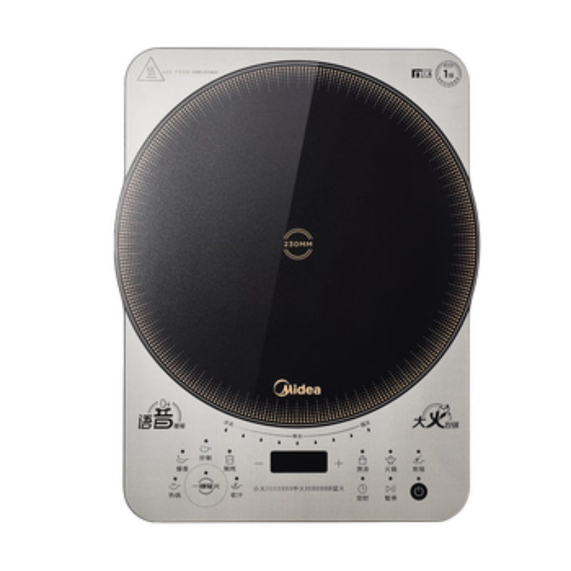 美的(Midea)家用电磁炉大火力旋转控温触摸按键大功率节能电磁灶智能炫彩高强面板 MC-CLC2215 ZH