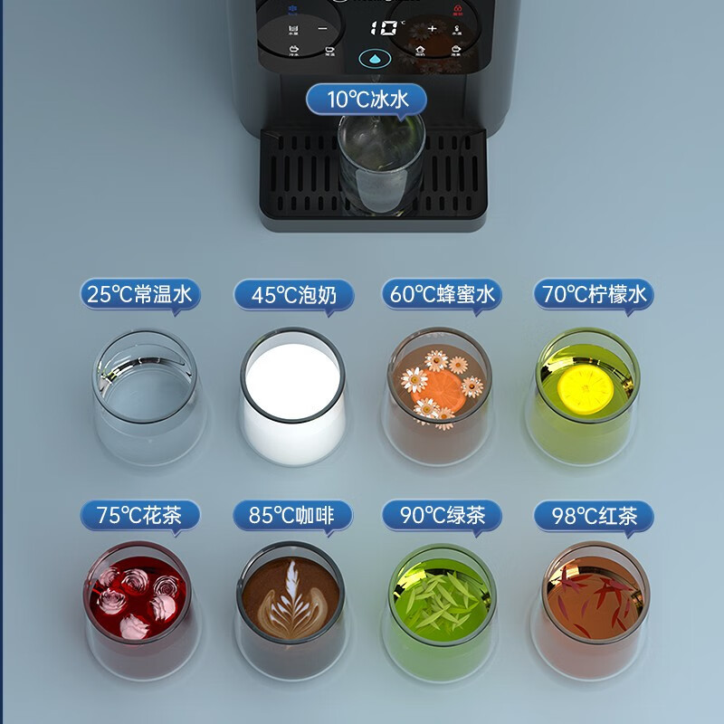 西屋(Westinghouse)台式即热式饮水机家用办公小型台式客厅免安装一键速热直饮机WFH40-W2S米白色