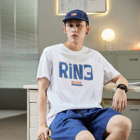 唐狮夏季新款纯棉短袖T恤男潮休闲圆领宽松打底衫衣服半袖