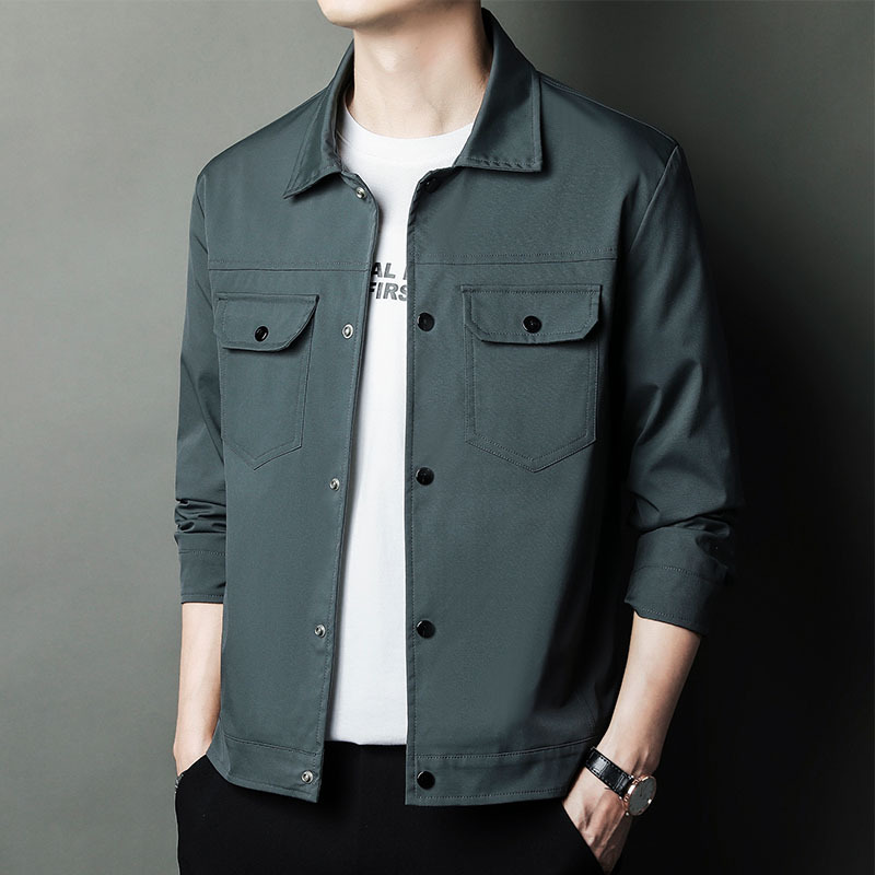 南极人男士外套春秋季潮牌ins帅气翻领男装上衣服休闲工装夹克男