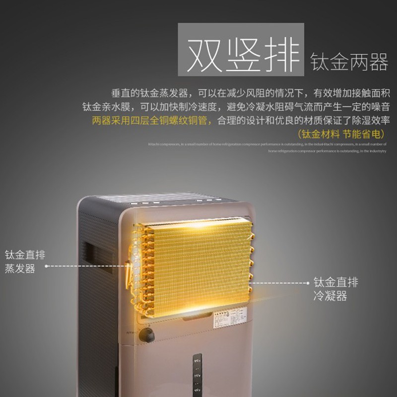 莱克(LEXY) 除湿机DH650抽湿器别墅家用卧室办公室干衣地下室抽湿机除湿吸湿 除湿量65升/天高清大图