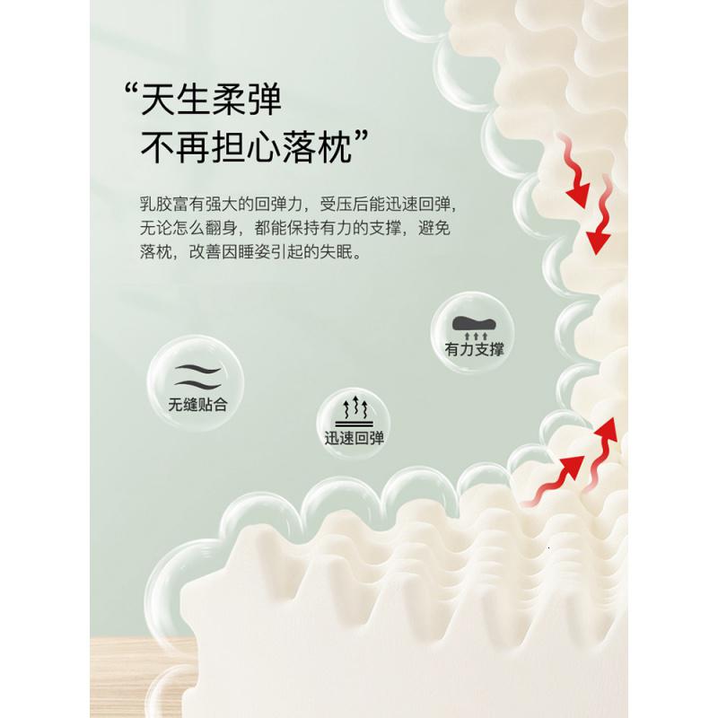 家纺泰国乳胶枕头带枕套儿童成人橡胶低枕芯单人_197高清大图