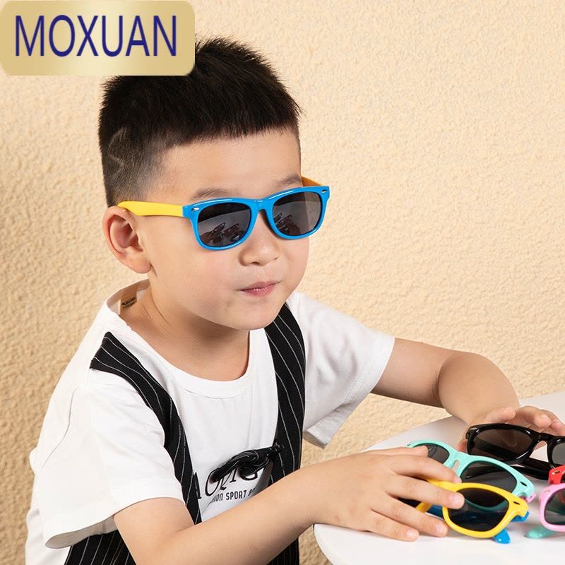 MOXUAN儿童硅胶太阳镜潮时尚男女童小童眼镜偏光婴幼儿防晒墨镜图片
