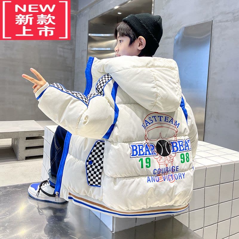 可莉允男童冬季加厚棉服中大童外套2022新款儿童羽绒棉衣炸街棉袄洋气潮图片