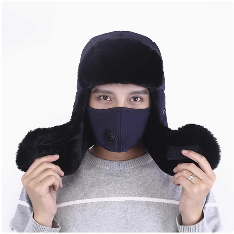 豹盾 防寒棉帽护耳雷锋帽 黑色-均码高清大图