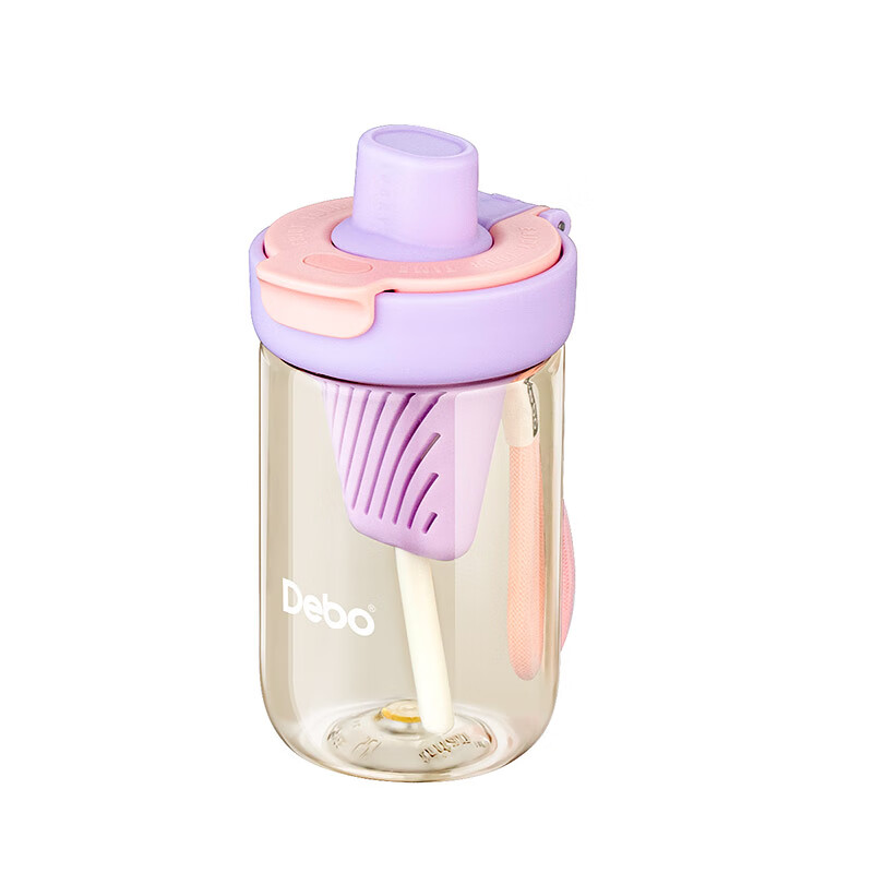 Debo德铂运动水杯大容量户外便携弹盖健身塑料杯米兹 粉色 500ml DEP-904