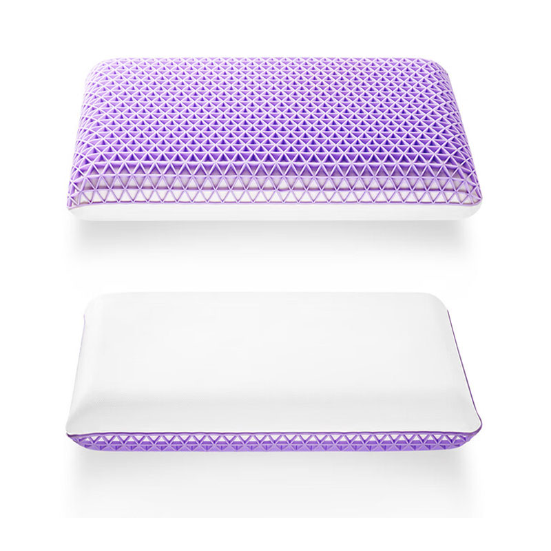 翼眠 深睡格子 TPE无压枕 AIR双感枕 紫色