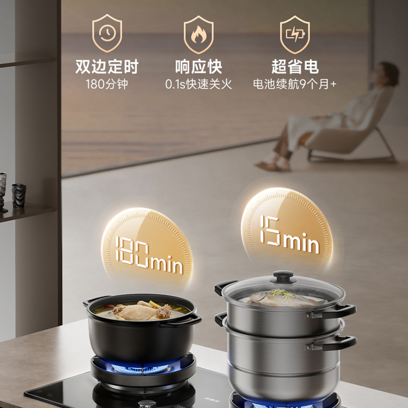 万家乐欧式顶吸抽油烟机[小飓风H6]27m³超薄变频360°环吸净烟欧式跨界 大吸力油烟机燃气灶具套装高清大图