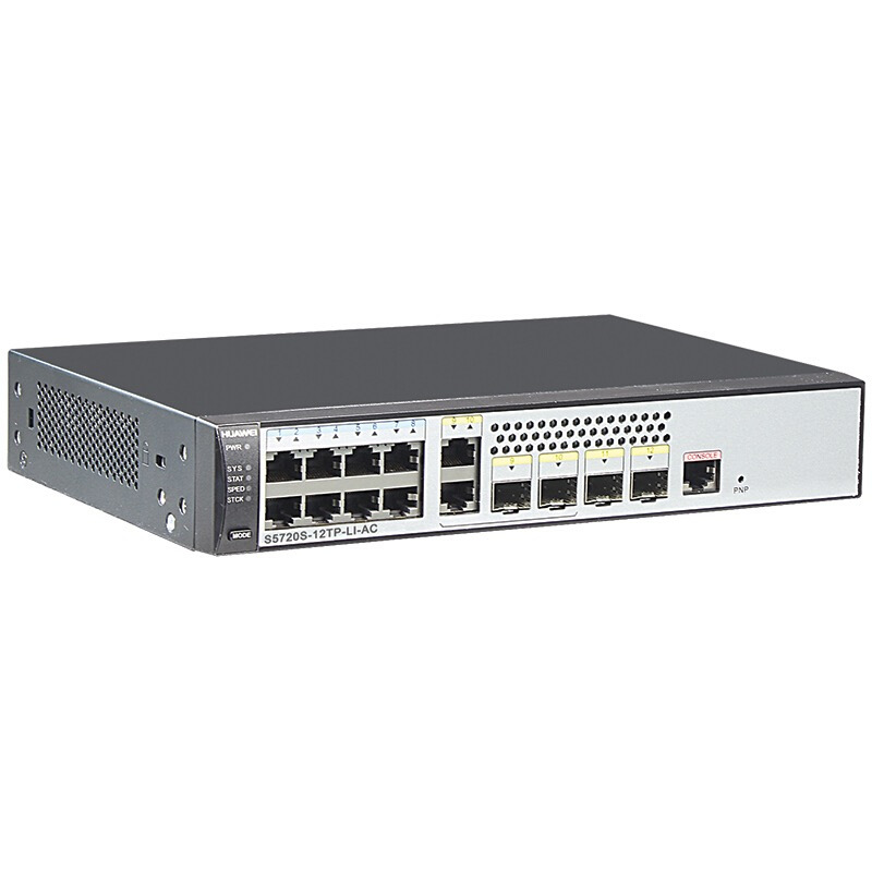 华为(HUAWEI)S5720S-12TP-LI-AC 8口千兆电口4个千兆光口2个复用千兆电1