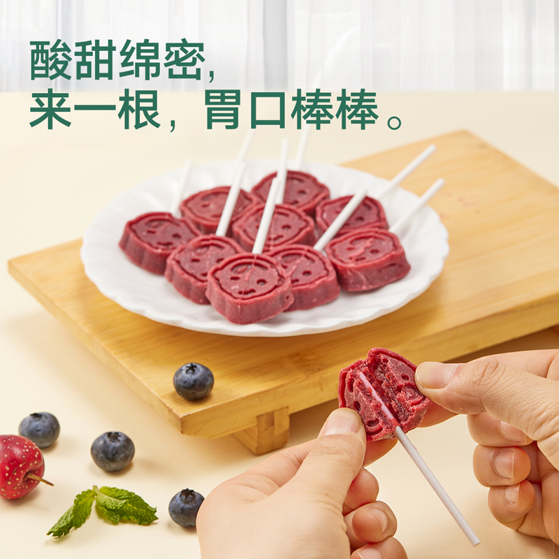 宝宝馋了儿童零食水果条蓝莓山楂棒棒糖单盒装68g