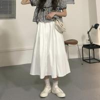 大码女装2021新款夏季胖mm小清新洋气减龄两件套格子娃娃衫连衣裙 单半身裙 M(建议85-105斤)[时尚女装韩系风格