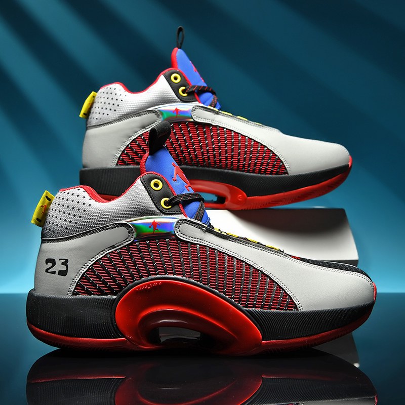 邦塞斯透气篮球鞋男高帮防滑耐磨水泥地减震战靴毒液气垫鞋鞋视频