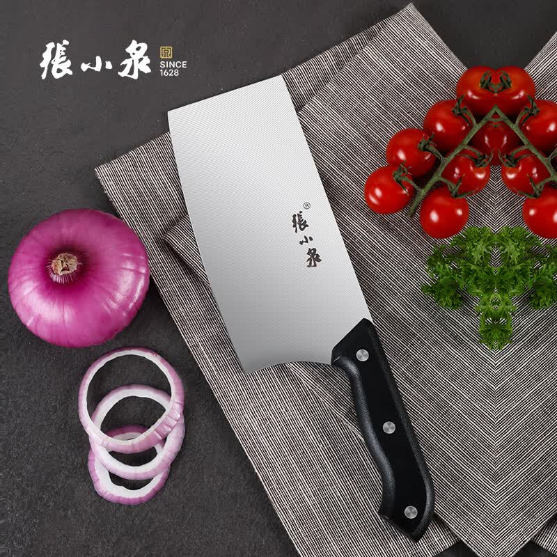 张小泉吉祥三宝套装 铁锅 中式铲 中片刀高清大图