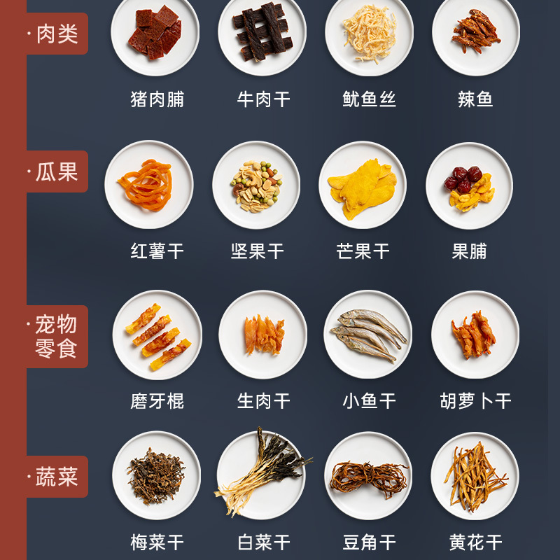 金正(NiNTAUS)干果机家用小型食品风干机水果蔬菜脱水机肉类花茶药材宠物零食品肉干鱼干干果蔬食物烘干机 R3蓝色