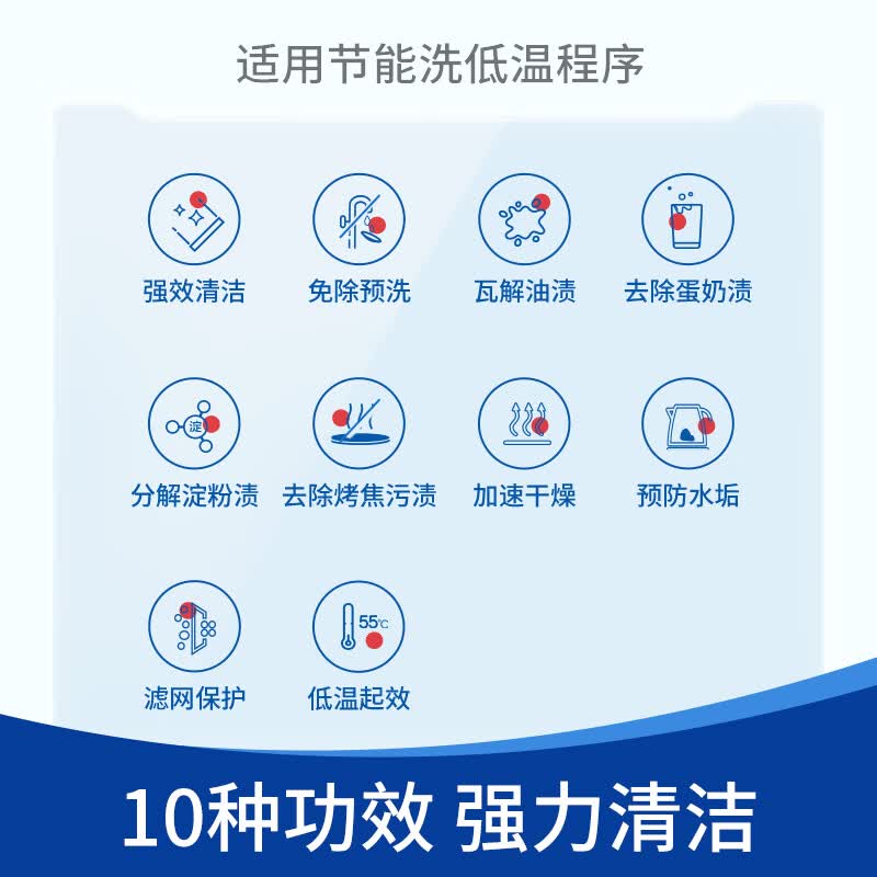 finish亮碟多效洗碗块11g*24块 小型洗碗机专用洗涤剂 洗碗粉专用盐耗材高清大图