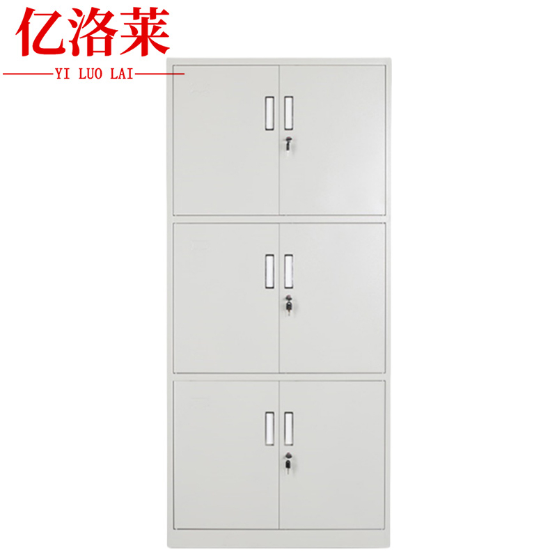 亿洛莱 铁皮文件柜档案柜 通三节 850*390*1800mm高清大图