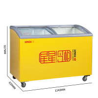 星星(XINGX) SCD-312YE 312升双温冰柜 圆弧门冷藏冷冻展示柜 卧式商用大容量冷柜 雪糕冷饮柜啤酒保鲜柜