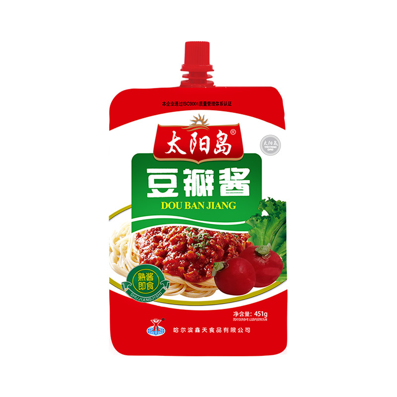 太阳岛豆瓣酱451g5袋调味酱炒菜凉拌下饭拌面煮鱼蘸酱菜袋装立嘴