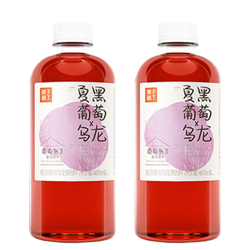 果汁熟了 夏黑葡萄乌龙茶饮料 487ml15瓶 箱高清大图
