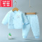 可莉允新生婴儿保暖棉衣服冬季套装宝宝冬装加厚夹棉分体袄裤秋冬款棉服