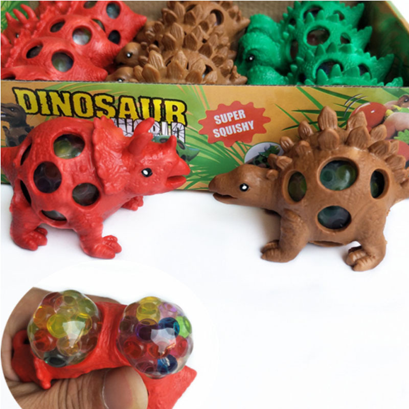 意新款整蛊发泄小玩具恐龙款葡萄球捏捏乐减压无聊发泄球解压球