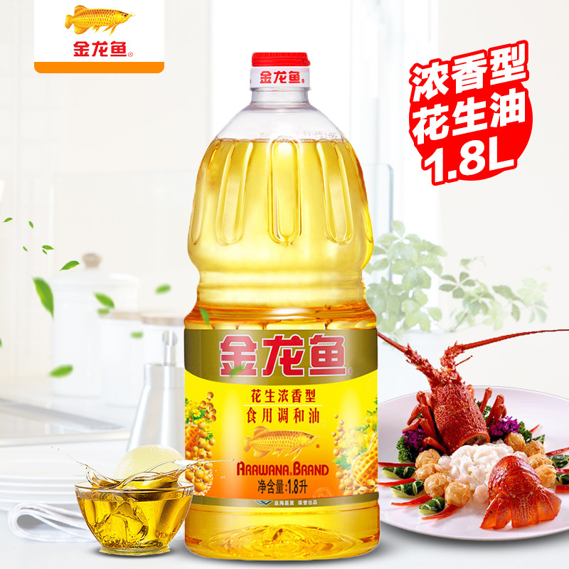 金龙鱼食用油 金龙鱼 花生浓香型调和油1.8l/桶 食用油【价格 图片 品